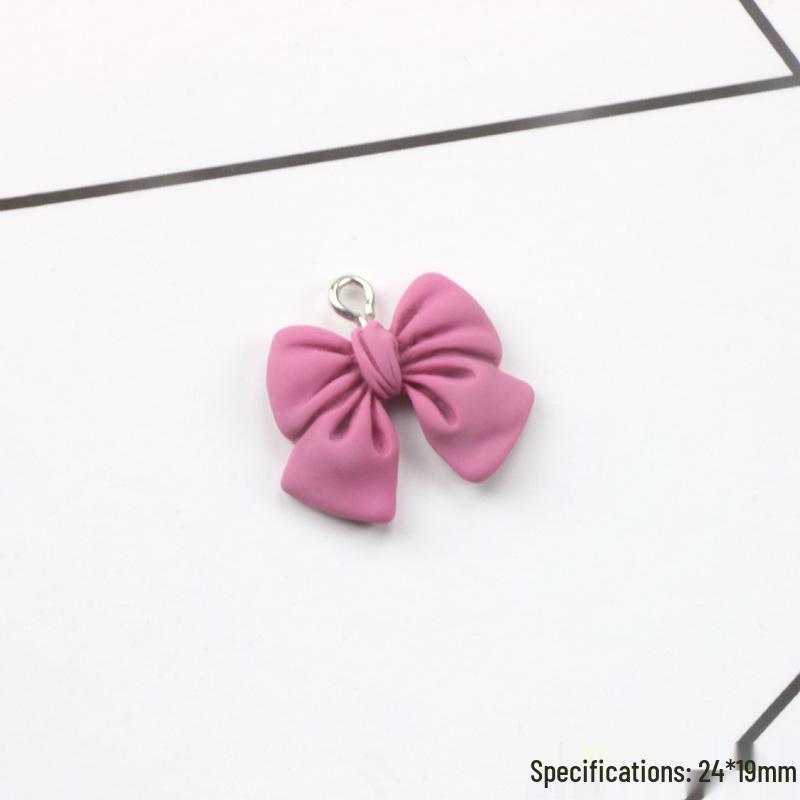 Imitation Fabric Bow Resin Pendant Earrings - DIY Jewelry Accessories 200+ pieces