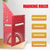 T-Type Ruler Layout Woodworking Wooden Square Aluminum Alloy Scriber Marking Layout Angle Calibration Guide Marker