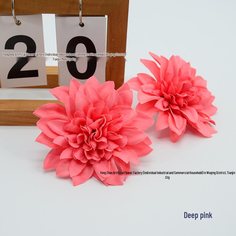 Dahlia Silk Flower Head, Hairpin & Wreath Set for Decorations & Hats