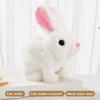 Electric Plush Rabbit Toy Jumping Moving Ears Nose Bunny Plushie Toddlers Interactive Simulation Stuffed Animal Toy with Sound