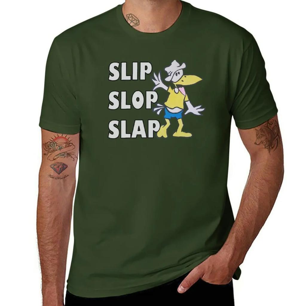 Slip, Slop, Slap T-Shirt blanks anime clothes boys animal print tshirts for