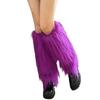 Faux Fur Leg Warmers Women Solid Color Fuzzy Long Boot Covers Fluffy Shaggy Leg Warmers for Christmas Costume Nightclub Street Wear
