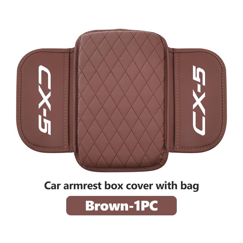 For Mazda Car Center Console Protector Cover Leather Armrest Box Cushion Pad CX5 MX5 CX7 Axela MS CX30 CX90 CX60 CX50 2 3 6 5