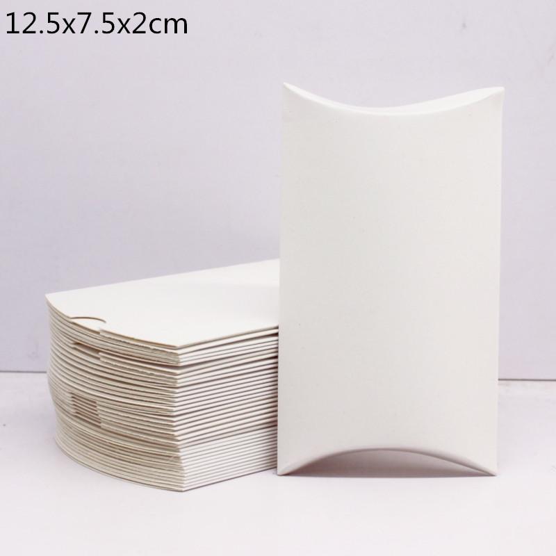 DIY Blank Paper Gift Box .Mutli Size Pillow Gift Box with Clear Pvc Window,kraft/white/black Paper Window Box for Gift 10pcs