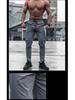 Men's Casual Slim Fit Summer Pants, Solid Color, Drawstring, Cuffed, Fashionable.
