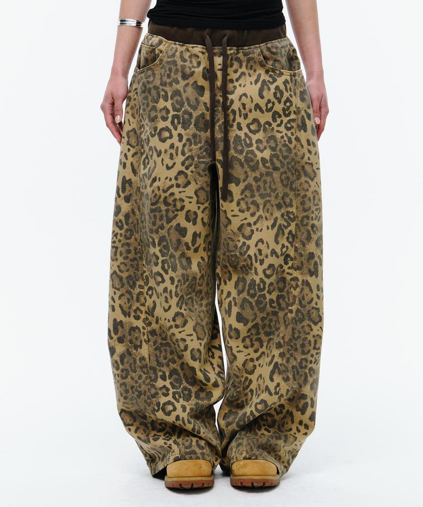 MIDNIGHT MOVE Bd Leopard Pants (Beige)