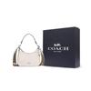 New COACH Hobo Canvas With Leather Crescent Bag Shoulder Bag Crossbody Bag Handbag Medium Size Women's White CJ842-CHK