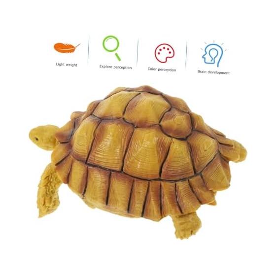 SUPVOX Realistic Plastic Simulation Tortoise Figurine Detailed and Durable for Educational Use and Home Decoration Animal