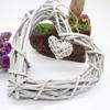 Rattan Heart Shape Pendant 20x20cm Decoration Ornaments 1pc Window Wooden Artificial Simulation Wreath Display