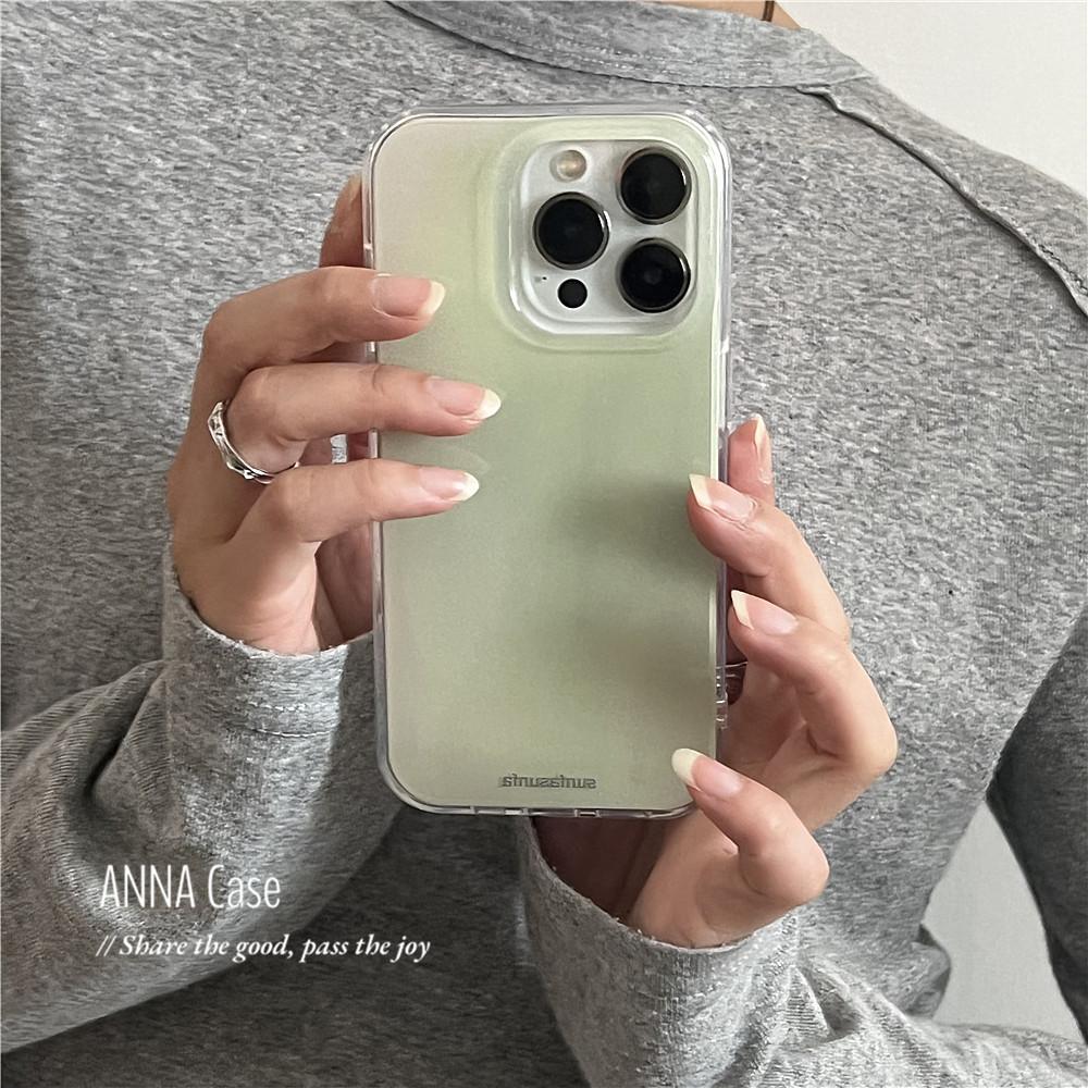 Advanced Design Cool and Light Green Full Soft Phone Case For IPhone 17 Air 16 15 14 13 12 11 Pro Max Plus Creative Cute Cover