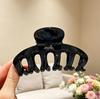 Elegante Schwarze Strass-Haarklammer - Großes High-End-Accessoire