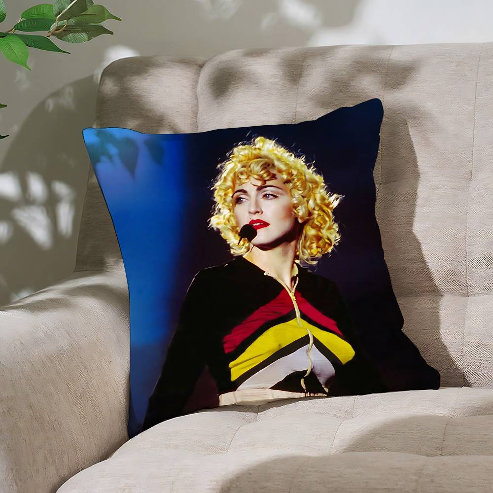 Pop M-Madonna Singer Pillow Case Cushion Cover Soft Cute Throw Pillow Case For Car Sofa Pillowcase Polyester With
