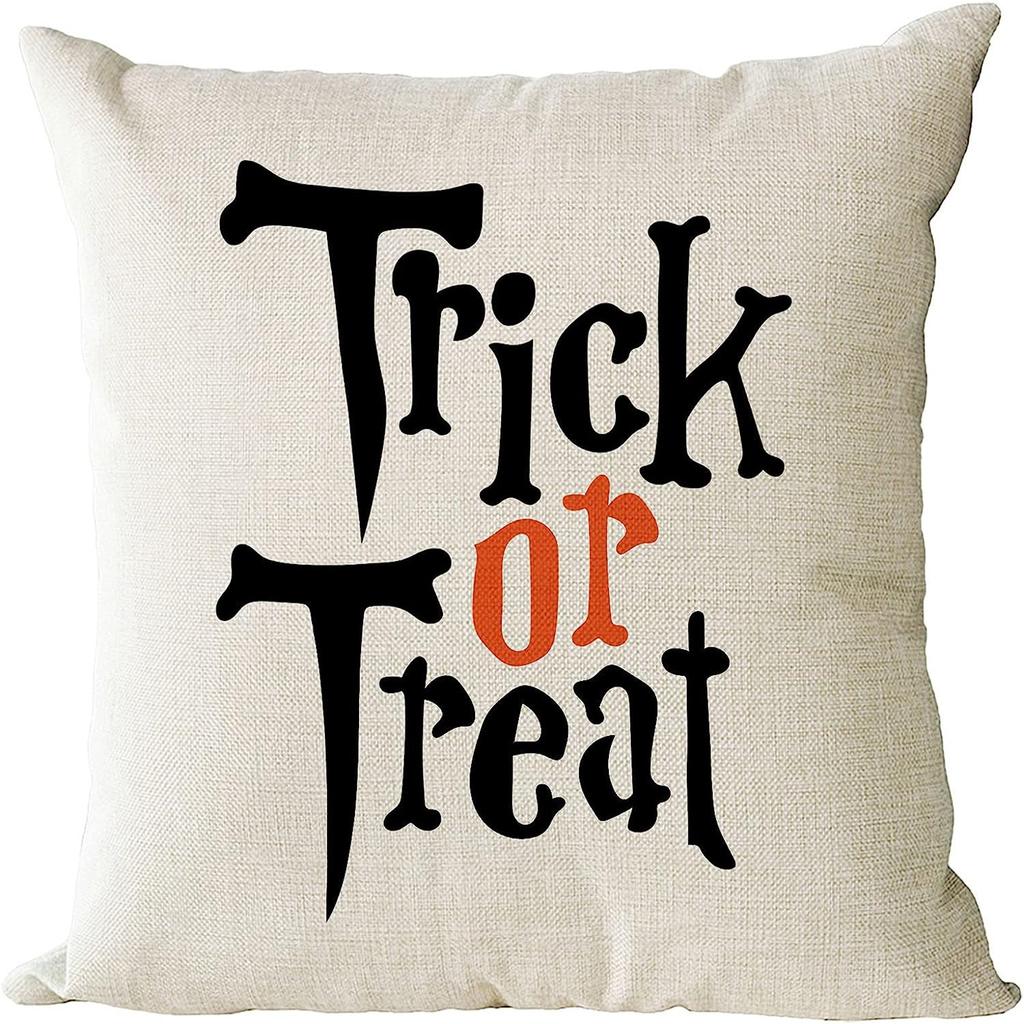 Halloween Orange Pumpkin Head Pillow Case Decoration Pillow Sofa Cover Cushion Cover Combination