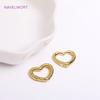 Trendy Gold Plated Brass Heart/Oval Push Clasp Carabiner Spring Clasps For DIY Handmade Jewelry Making Accessories