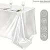 Rechteckige Satin-Tischdecke, Hochzeitstischdecke, weiß, für Weihnachten, Babyparty, Geburtstag, Veranstaltungen, Bankett, Dekoration, Zuhause, Esstisch
