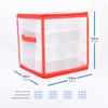 PP Christmas Ornament Storage Box with Zipper Tote Box Store Up 3-inch Christmas Ornaments Xmas Ball Storage