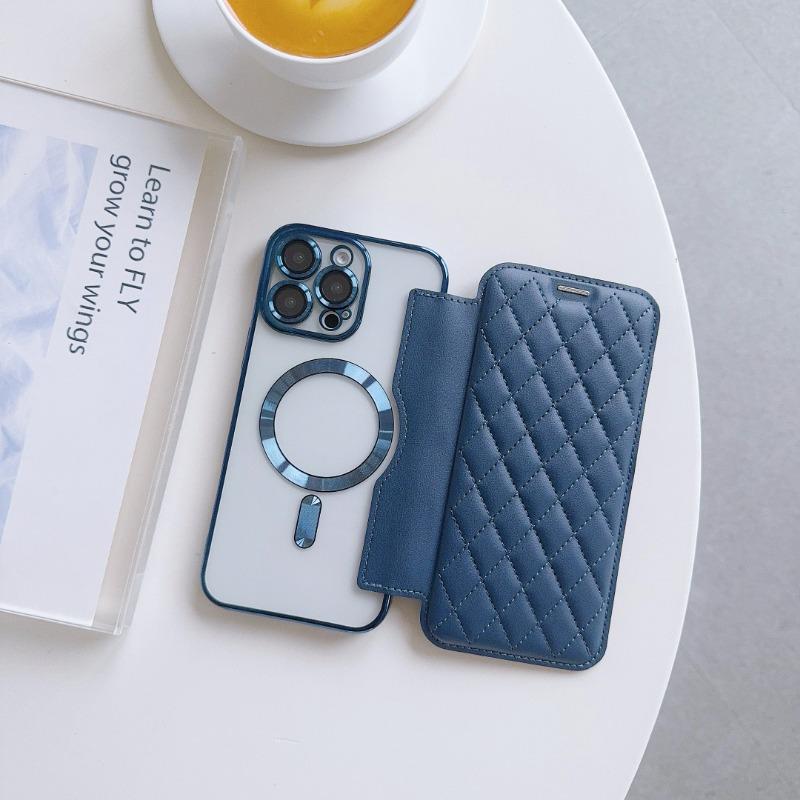 For Magsafe Card Holder Magnetic Wallet Leather PhoneCase for IPhone 16 15 14 13 12 11 Pro Max Plus Wireless Charging Book Cover