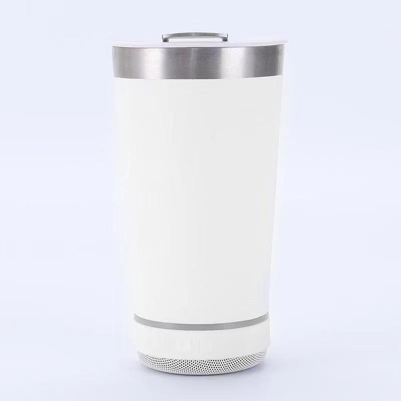 Portable music cup stainless steel reusable simple water bottle speaker wireless Bluetooth speaker