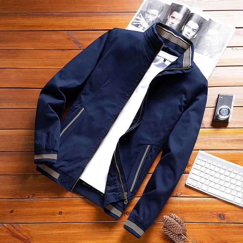 Spring and Autumn New Men's Jacket Thin Coat Teenagers Korean Slim Top Men's Cotton Casual Jacket