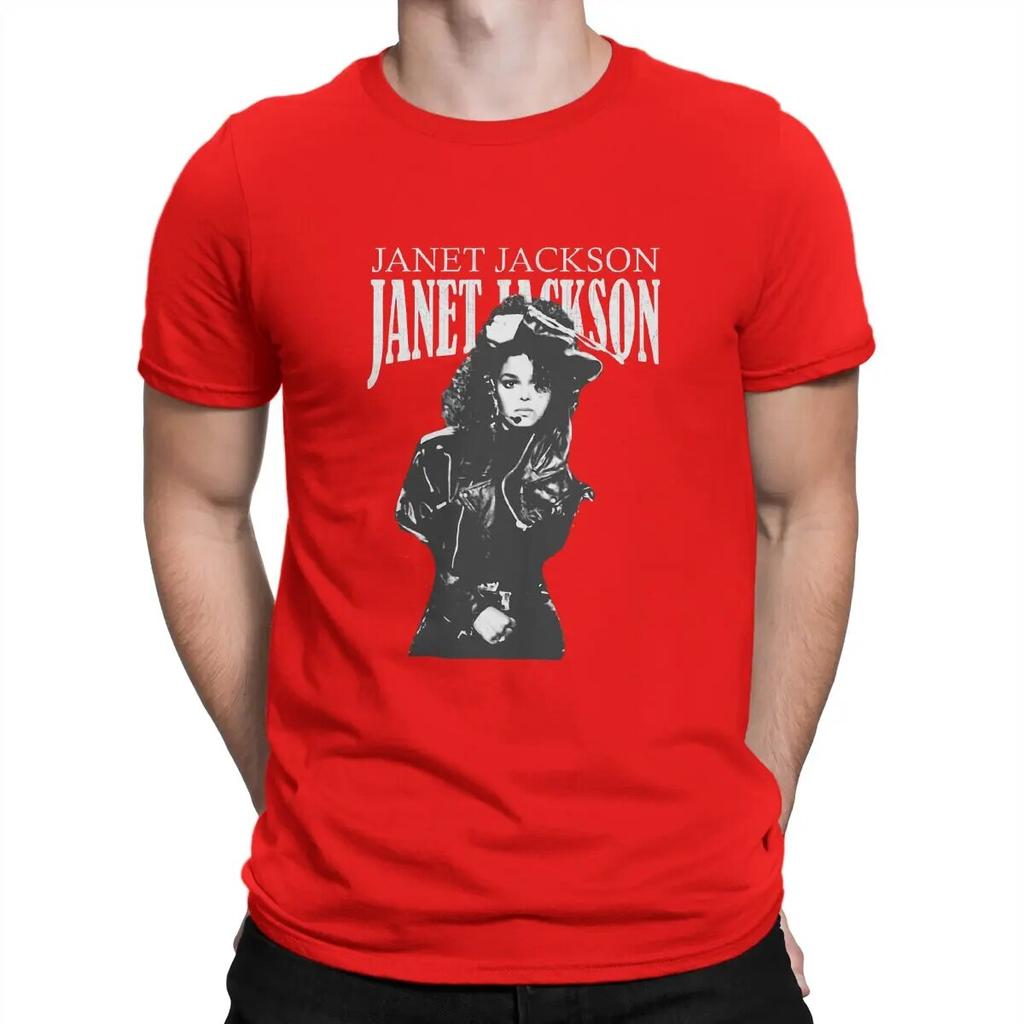 Unisex's Singers And Actors In The American Pop Music Industry T Shirt Janet Jackson Czysta bawełna Ubrania Nowość Krótki rękaw