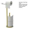 Freestanding Toilet Paper Holder with Non-Slip Stable Base Easy Assembly Large Capacity Bathroom Roll Paper Stand