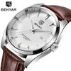 Binyan Men's Fashion Quartz Genuine Leather Waterproof Watch 5163