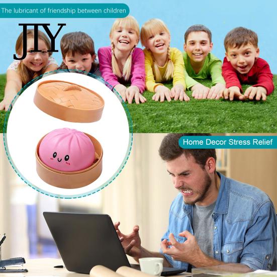 Glitter Pinch Dumpling Steamed Bun Squeeze Toy, Cute Stress Relief Ball, Durable Ball Slow Rising Decompression Toy for Desk, Kawaii Fidget