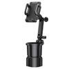 2 In 1 Car Cup Holder Expander Adjustable Base with Phone Mount