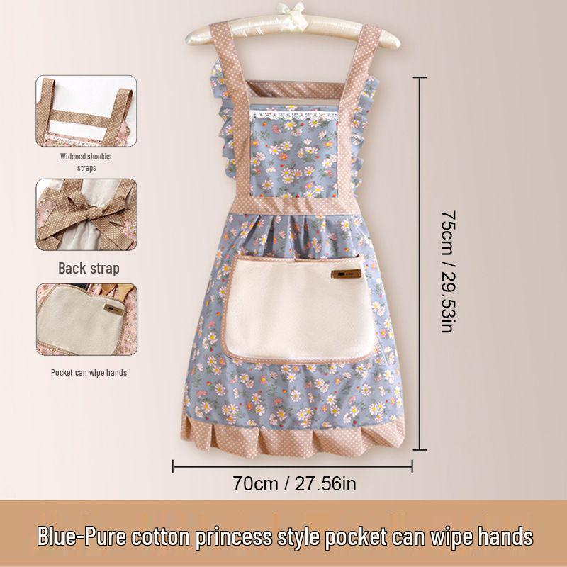 Stylish Stain-Proof Cotton Canvas Kitchen Apron - Breathable & Wear-Resistant Cooking Coveralls