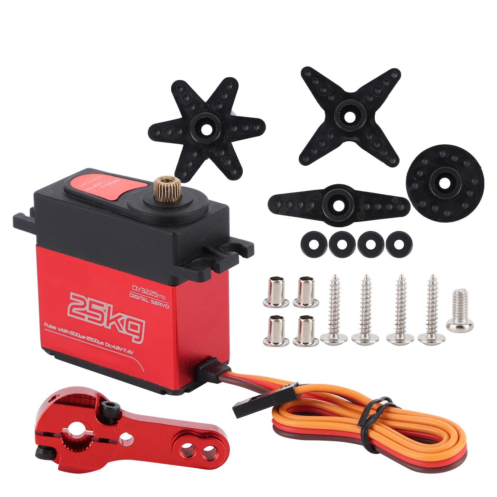 

QY3225 25КГ Водонепроникна Цифрова Сервомашинка з Металевим Редуктором Аксесуари Підходять для 1:81:10 Радіокерована Машина Човен