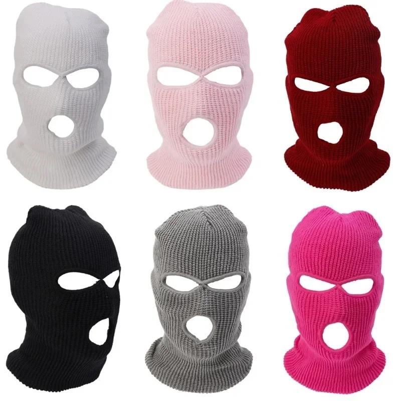 Balaclava Three Hole Headrest Cover Universal Car Seat Decoration Hat Halloween Christmas Funny Car Pranks Gifts Windproof Hood