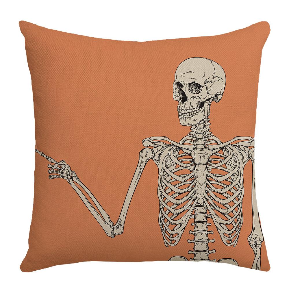 Halloween Decoration Pillow Skull Pillow Case Living Room Decoration Sofa Bedroom Pillow Bedside Pillow