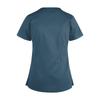 Women’s Short Sleeve V Neck Scrub Top with Cross Neckline and Two Front Pockets for Uniforms