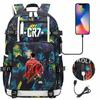 Large Capacity Schoolbag with Shoulder Strap; Student Three-piece Pencil Case Set