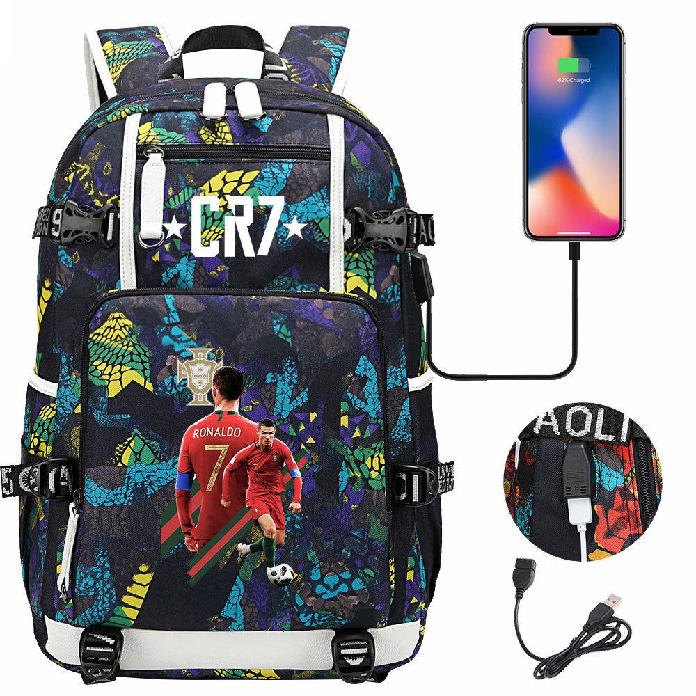 Large Capacity Schoolbag with Shoulder Strap; Student Three-piece Pencil Case Set