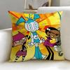 cartoon My Life as a Teenage Robot Cushion Cover Soft & Easy-Wash Pillow Case – Versatile for Couch, Bed, Travel and Office