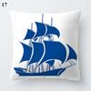 Blue Marine Animal Pillowcase Office Living Room Home Pillowcase Car Ornaments