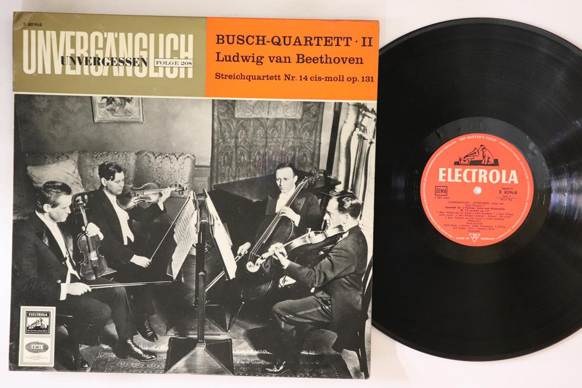 

LP Record BUSCH QUARTET Beethoven Streichquartett Nr.14 Cis E80968 EMI ELECTROLA Germany Classical Used