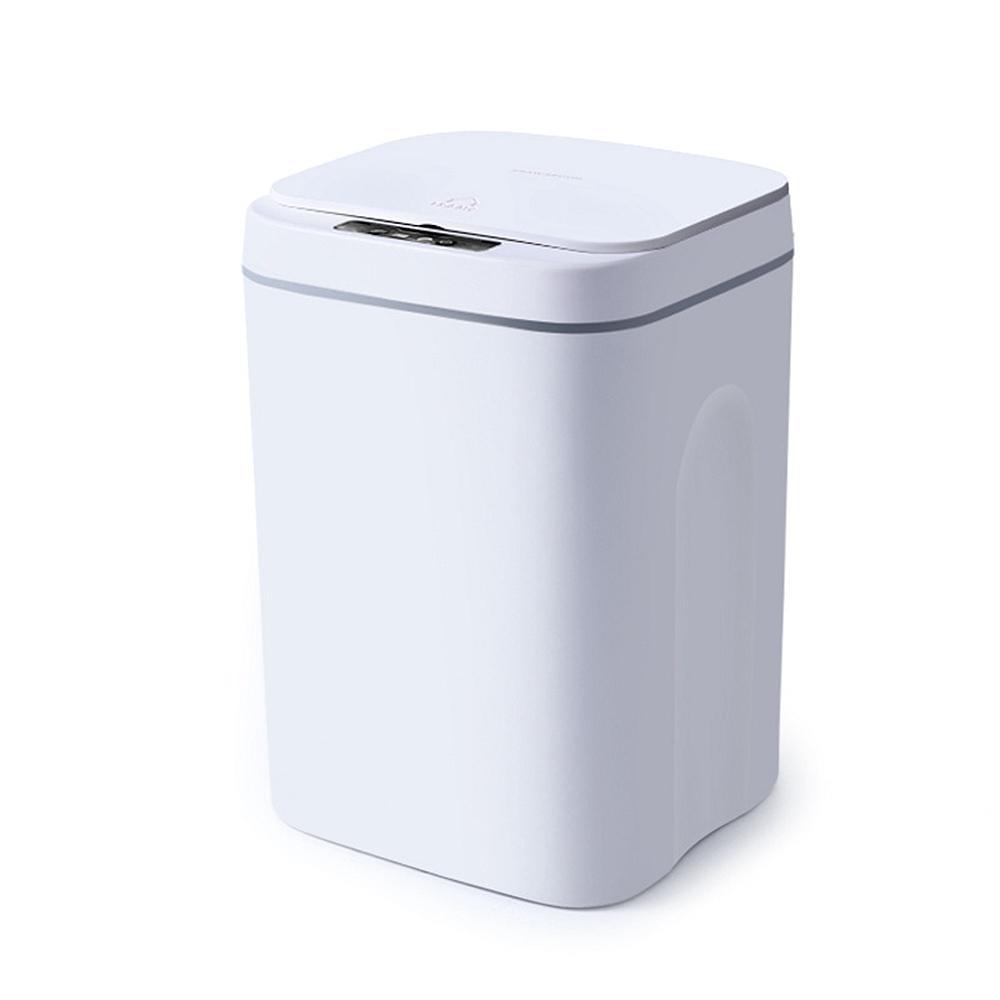 Cestino della spazzatura intelligente automatico senza contatto per bagno, WC, soggiorno, sensore wireless, bidone per rifiuti domestici, USB o a batteria