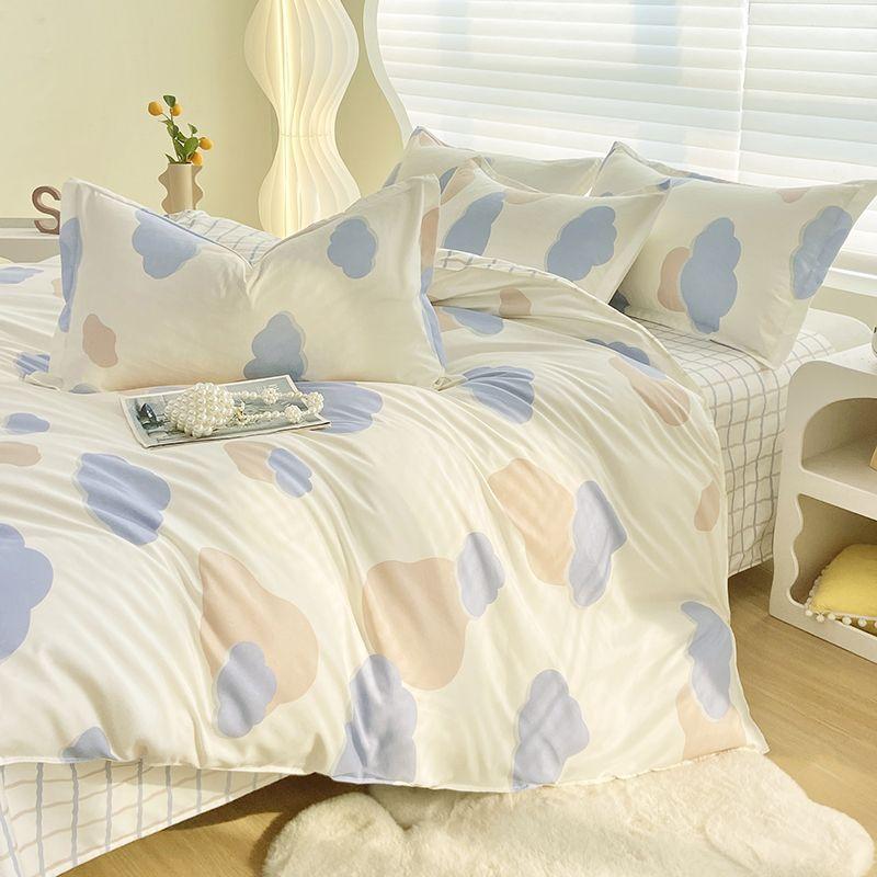 Small Fresh Bed Four-piece Dormitory Quilt Cover Three-piece Bed Sheet Set