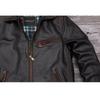 Chinese Size Genuine Cowhide Leather Men Leather Jacket  Jackets Hand Edged Coat Men Leather Jacket Autumn