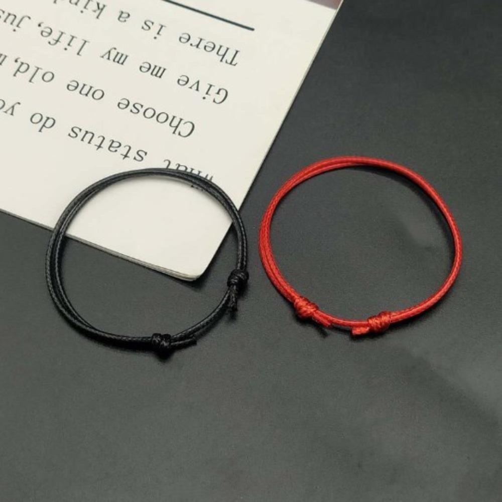 Metal BlacK White Rope Stars Bracelet Smooth Surface Paired Bracelets Gifts for Lovers