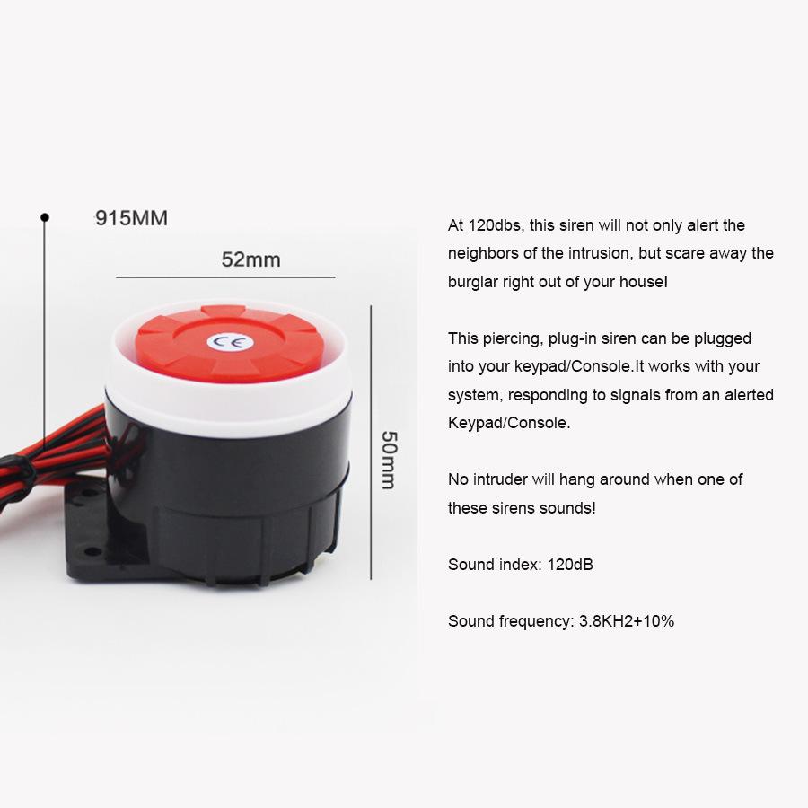 5-12V High-Volume Burglar Alarm Buzzer