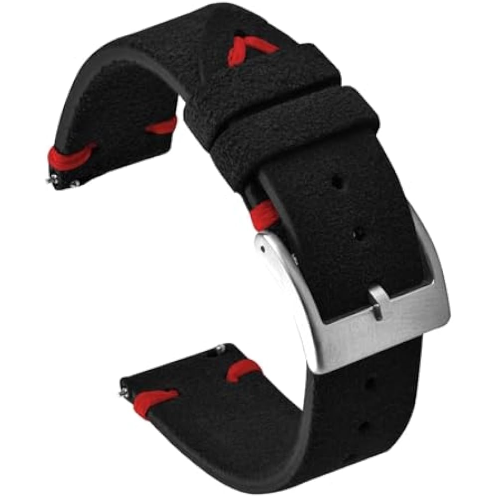 

Suede Leather Watch Strap 20mm 22mm Quick Release Vintage Band Replacement Compatible with Omega ...