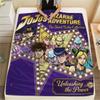 1PC Jojo'S Bizarre Adventure Patterned Flannel Blanket Suitable For All Seasons For Home Decor Warmth And Comfort Gifts Holiday Present