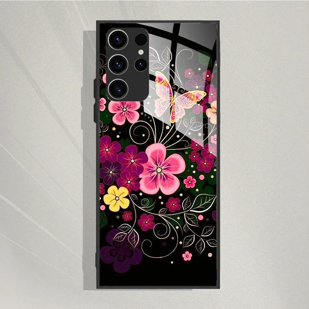 For Samsung Galaxy S25 Ultra Case Tempered Glass Case Cool Painted Phone Cases For Samsung S25 Ultra Cover S25ultra 5G Fundas
