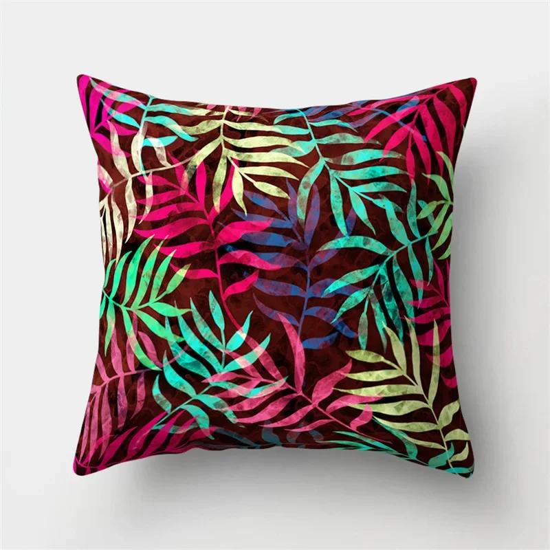 Four Seasons Natural Landscape Double-Sided Printed Pillow Cover Short Plush Suitable Living Rooms Bedrooms Throw Cushion Cover