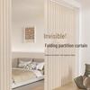 Room Divider No-Drill Folding Door Curtain for Bedroom and Living Room Privacy.