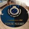 Club Brugge KV Custom Name Round Area Rug,Carpet Rug for Living Room Bedroom Sofa Playroom Decor,Non-slip Floor Mat