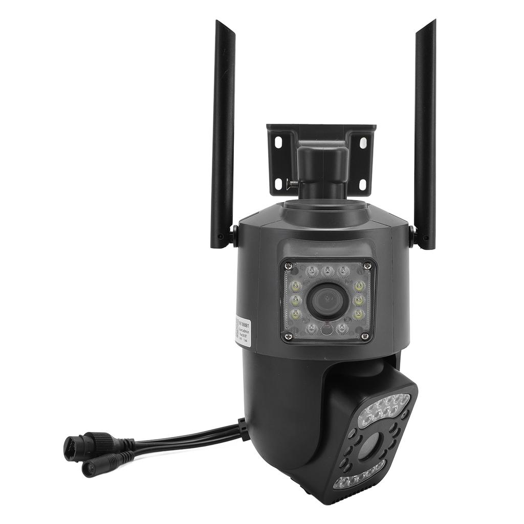 Utendørs sikkerhetskamera med dobbel linse 360 graders panoramautsikt bevegelsesdeteksjon HD WiFi